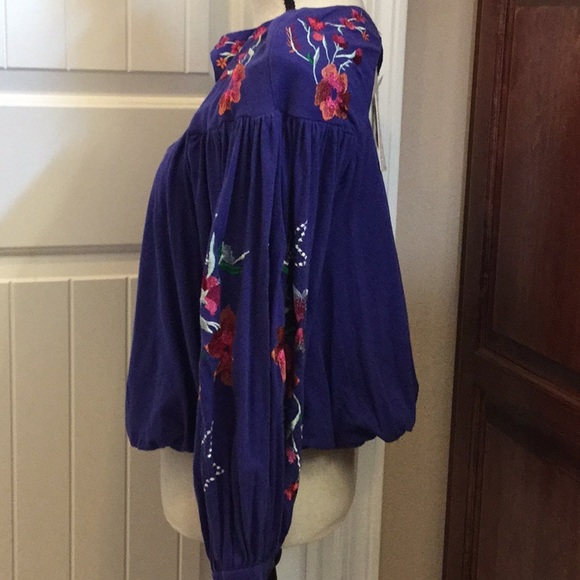 NWT sz S&M Free People Lita embroidered top - Picture 5 of 7